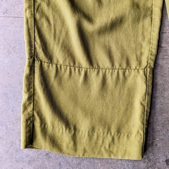 J. Crew Olive Green Drapey Paper Bag Wide Leg Pants size 12 - Picture 4 of 7